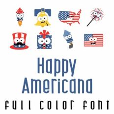 Happy Americana Full Color Font