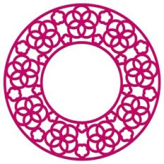 Flower Mandala Circle Frame Garland Wreath