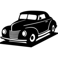 classic old car silhouette