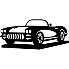 convertible sport car silhouette