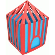 circus tent box and lantern