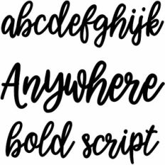 anywhere bold script font