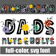 Dad's Nuts and Bolts Color Font