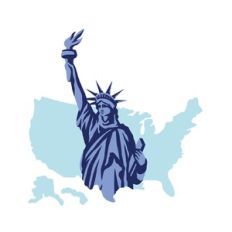 Patriotic USA map