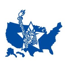 Patriotic USA map