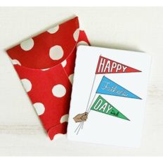 Happy Father's Day banner card and envelope