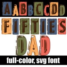 Fifties Dad Color Font