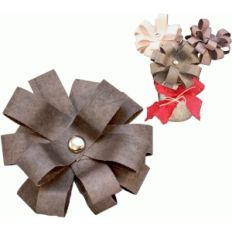 3d straight edge layered flower four