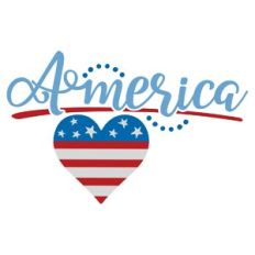 America Heart Flag