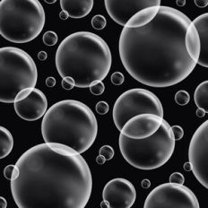 Black and White Bubbles Background Pattern