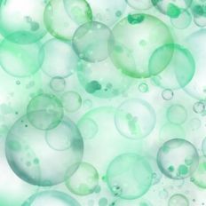 Green Watercolor Bubbles Background Pattern