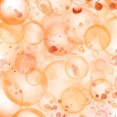 Orange Watercolor Bubbles Background Pattern