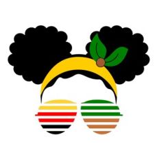 JUNETEENTH AFRO PUFFS GIRL
