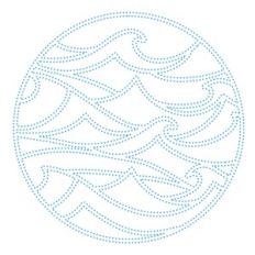 waves circle for stitching