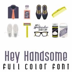 Hey Handsome Full Color Font