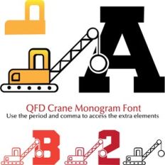 QFD Crane Monogram Font