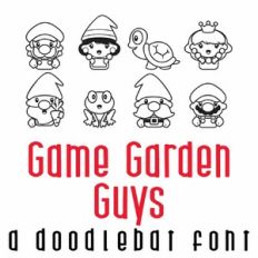 Game Garden Guys Doodlebat Font