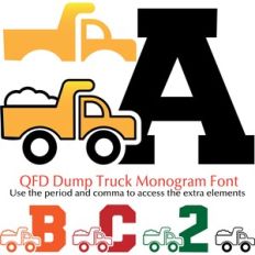 QFD Dump Truck Monogram Font