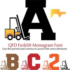 QFD Forklift Monogram Font