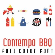 Contempo BBQ Full Color Font