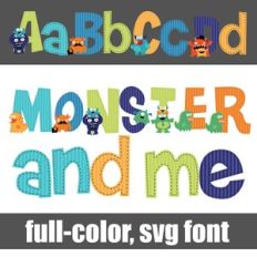 Monster and Me Color Font