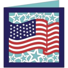 usa flag card