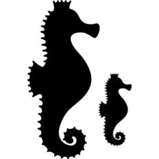 seahorses silhouette