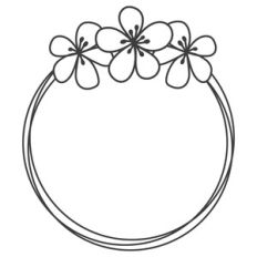 Tropical Flower Monogram Frame