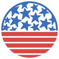 Stars Stripes Circle Frame