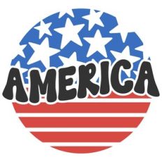 Retro America Round Frame