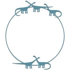 Diplodocus Dinosaur Circle Border Frame