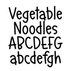 BC Vegetable Noodles Quirky Cute Goodnotes Handwriting Font