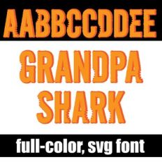Grandpa Shark Color Font