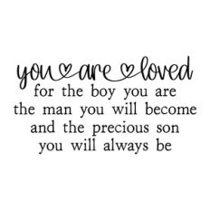 you are loved for the boy you are | nursery quote