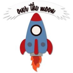 Rocket Ship Over Moon
