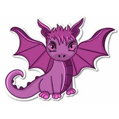 Purple Dragon Print and Cut Design