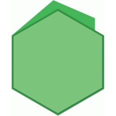 hexagon shaped card