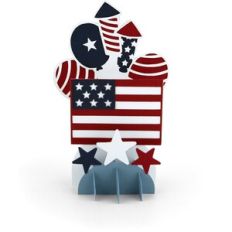 Grid Box Card 4th July Flag