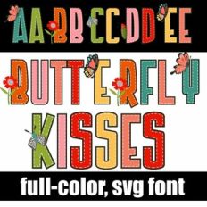 Butterfly Kisses Color Font