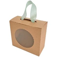 Scallop Circle Window with Ribbon Handle