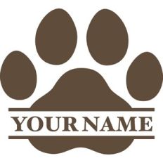 personalized paw print sign
