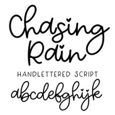 BFC Chasing Rain Monoline Handwriting Script Font