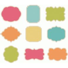 tags set of 9