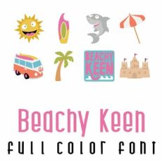 Beachy Keen Full Color Font