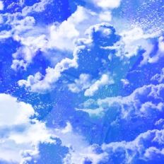 Blue Alcohol Ink Clouds Background Pattern