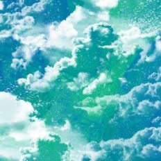 Teal Alcohol Ink Clouds Background Pattern
