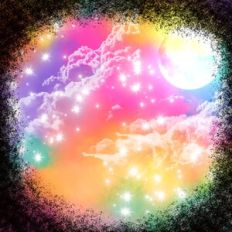 Rainbow Fantasy Forest Sky Background Pattern