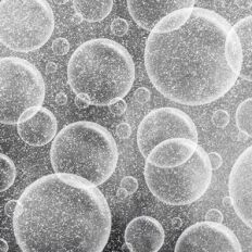 Silver Glitter Bubbles Background Pattern