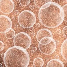 Rose Gold Glitter Bubbles Background Pattern