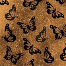 Butterflies Gold Glitter Background Pattern